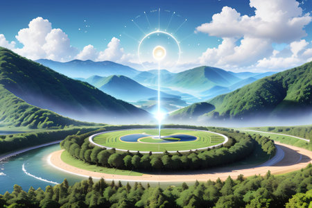 Sustainable Development Goals and Green Earth with Iconic Symbols A Commitment to Saving Our Planet on Earth Dayの素材