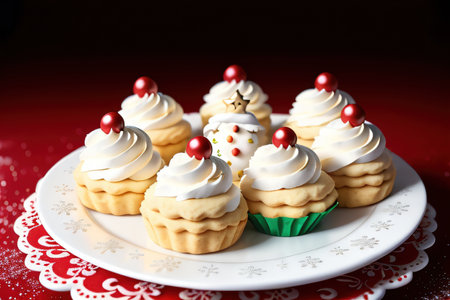 Christmas christmas on festive Homemade food design decoration templateの素材