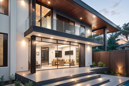 Modern House Aluminium Veranda Viewの素材