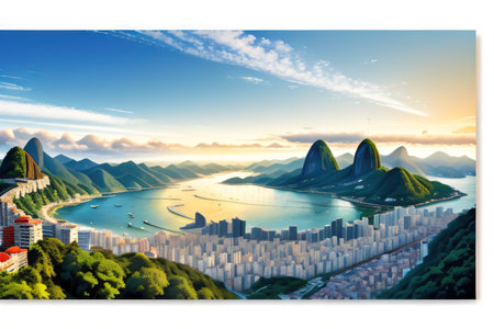 Rio De Janeiro in watercolor style byの素材