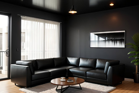 Dark lounge loft interiorの素材