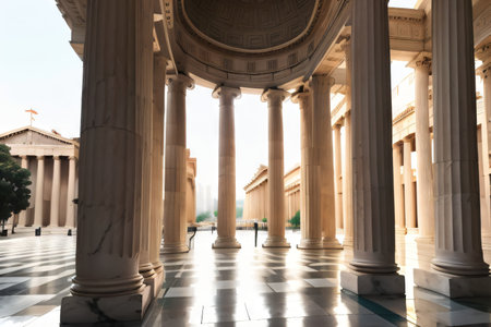 marble columns of academy of athens Created withの素材