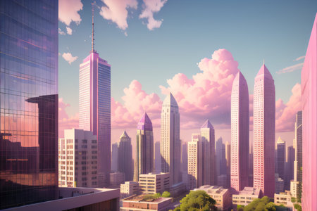 Pink clouds Generate Aiの素材