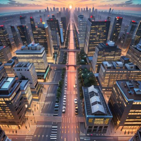 Energy and vibrancy of a bustling corporateの素材