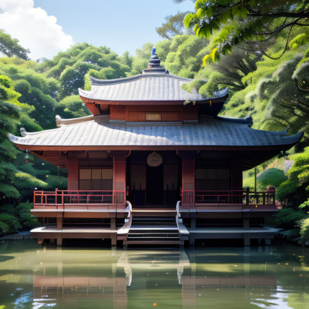 house on the lakeの素材