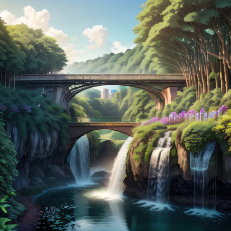 modern building and train in advanced green energy in urbanの素材