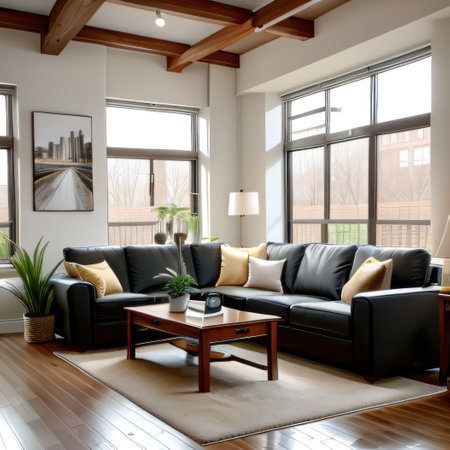 modern living room with sofaの素材