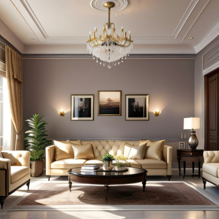 Living room classic style interior designの素材