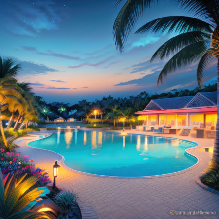 Summer Authentic outdoor showcase drawn Vibrant Ink And Luministic Oilの素材