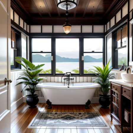 Black and wooden white tubの素材