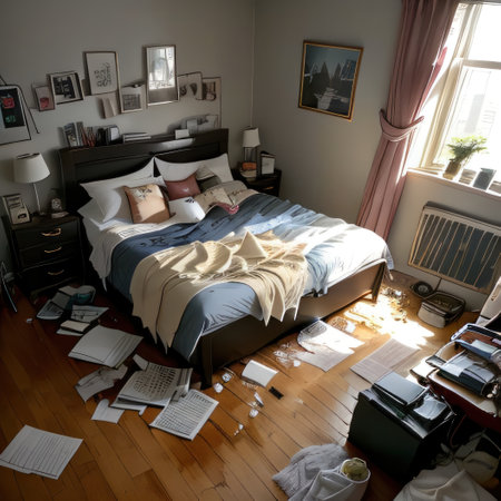 of a messy and dirty viewed from Aiの素材