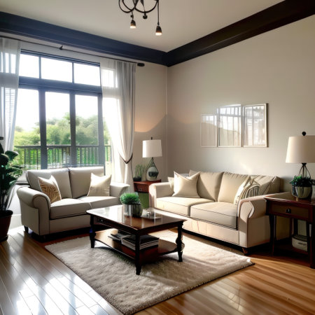 stylish living room interior comfortableの素材