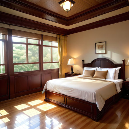 interior of a bedroomの素材