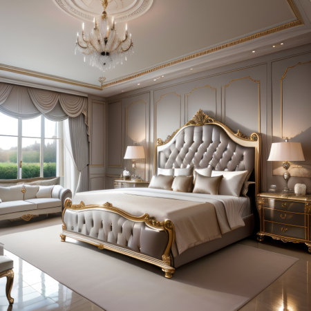 Stunning depiction of a opulent bedroom inの素材