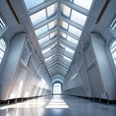 White tunnel in spaceship or futureの素材