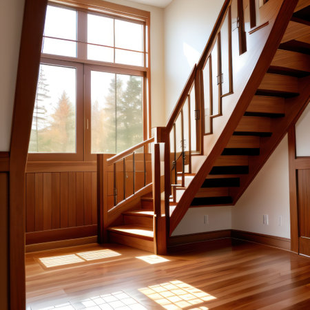Contemporary New House Interior Showcasing the of Natural Ash Tree Woodenの素材