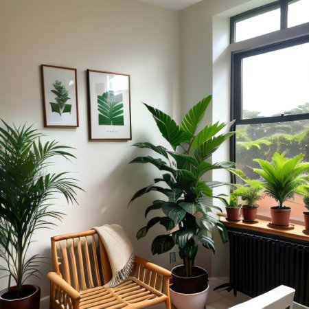 Green design with house plants for carbon dioxide reductionの素材