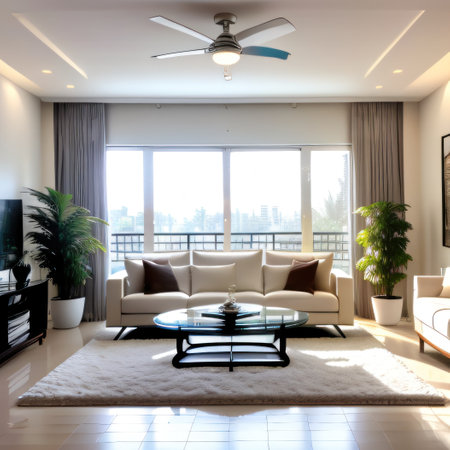 Interior of modern living room with whiteの素材