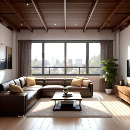 Modern living room decor and design With copyspace for textの素材