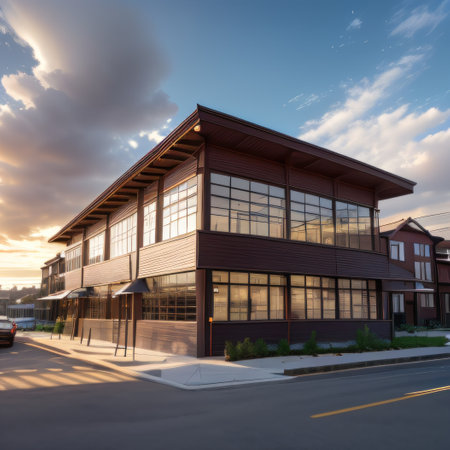 abstract business background with buildings and business andの素材
