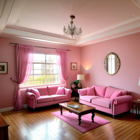 Clothes store interior decoration pink color created withの素材