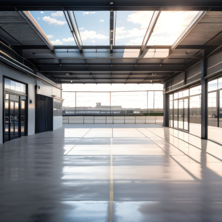 Concrete floor or empty space or area in shop or Background design withの素材