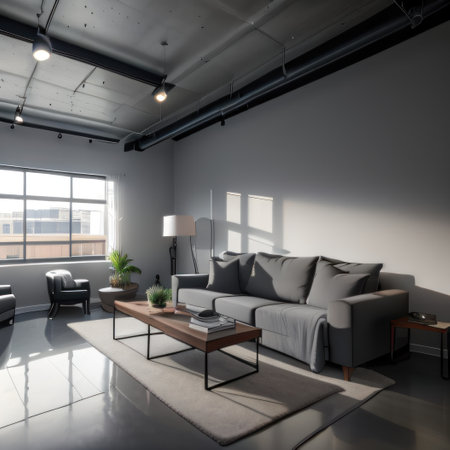 Comfortable workplaces in an open with and hugeの素材