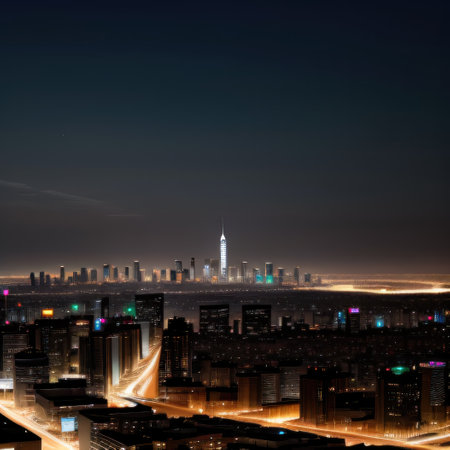 city skyline and skyscraperの素材