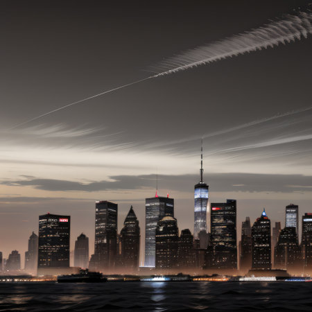 New York and The Trade Center skyline inの素材