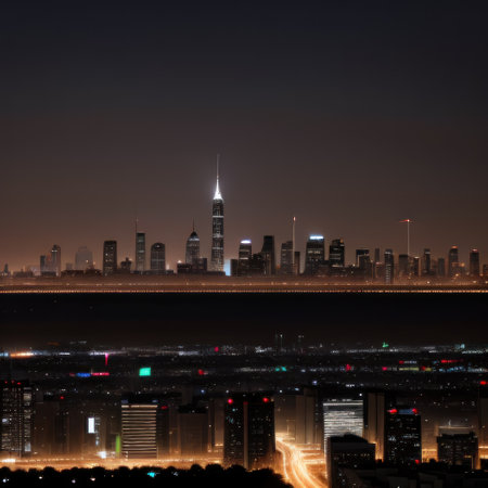 city skyline silhouetteの素材