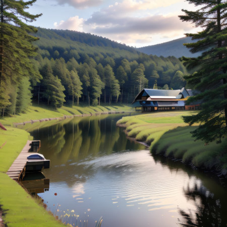 Forest lake Generate Aiの素材