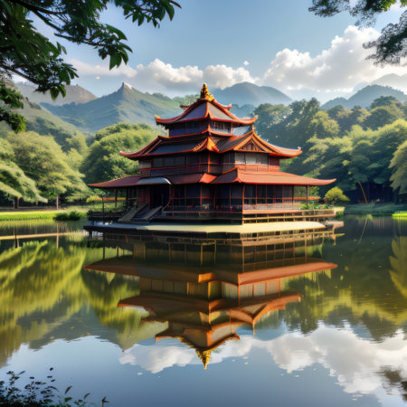 reflection in the lakeの素材