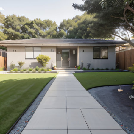 Modern concrete floor surface with natural creationの素材