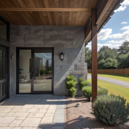 Fence stone concrete panels imitating naturalの素材