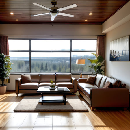 modern living room with fireplaceの素材