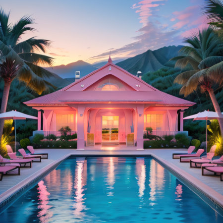 Pink Dream house in Malibuの素材