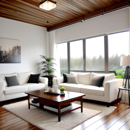 Interior design of a contemporary room withの素材