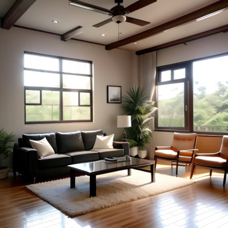 Minimalist wabi sabi interior mock up designの素材