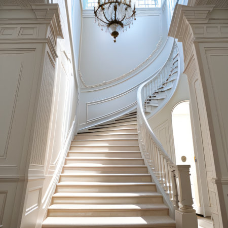 abstract white marble steps architecturalの素材
