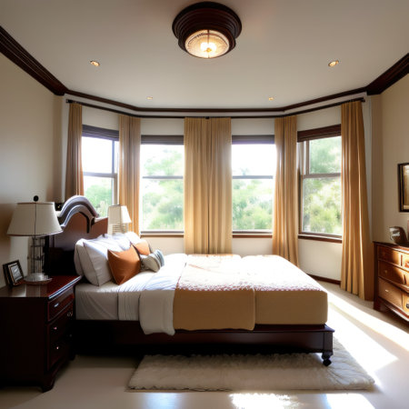 interior of a bedroomの素材