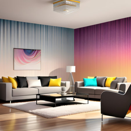 Modern ombre wallpaper for living room decorの素材
