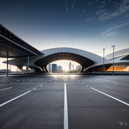 render of abstract futuristic architecture with concreteの素材