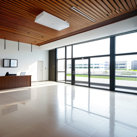 Interior of hotel reception desk minimalistの素材