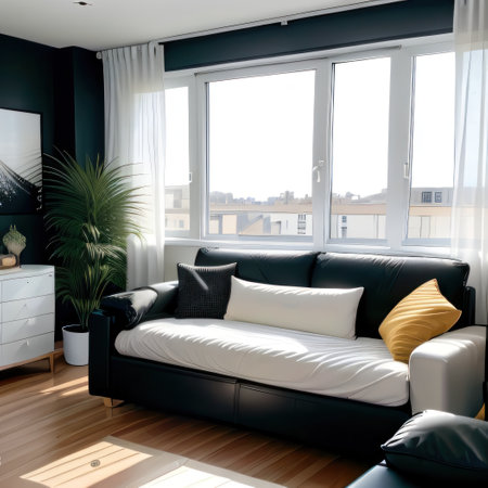 modern living room modern design pristine black marble Blurred back modernの素材