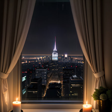 Candlelit Skyscraper Bedroomの素材