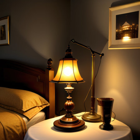 lamp on the tableの素材