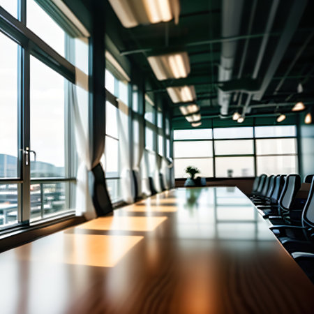 Blurred interior with view outsideの素材