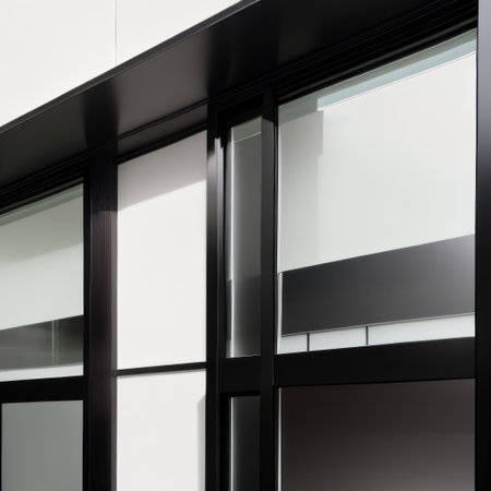 Contemporary Slim Frame Black Aluminum Windows and Doors on Modernの素材