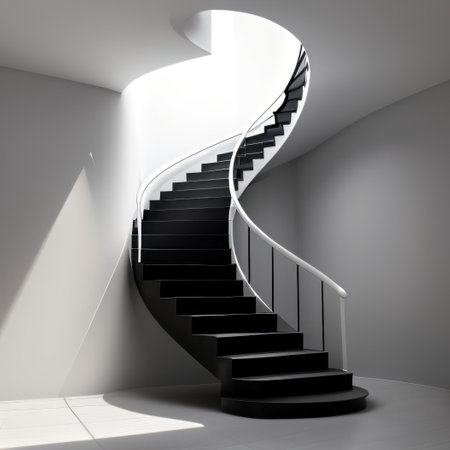 Rounded architecture of Curvilinear Modern minimalistic geometric Artの素材