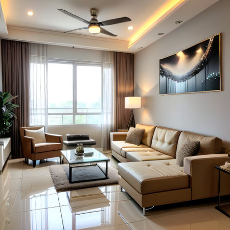 modern interior of a roomの素材